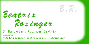 beatrix rosinger business card